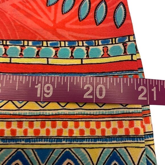 Hello Miss Hot Pink One Shoulder Geometric Print Sheath Dress Sz L - Picture 12 of 13